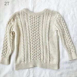 🪴5/$30 Old Navy 2T Toddler Speckle Sprinkle Cream Cable Knit Sweater Winter